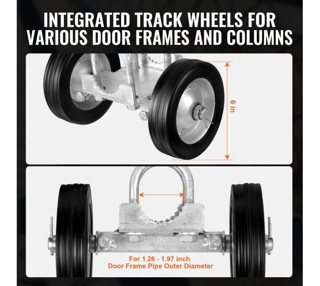 Slankiojančių vartų rinkinys 6" 600 kg3