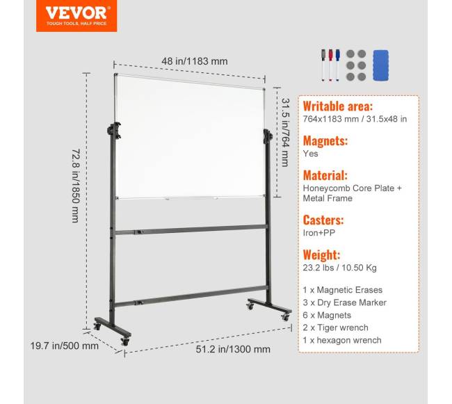 Magnetinė dvipusė mobilioji piešimo lenta6
