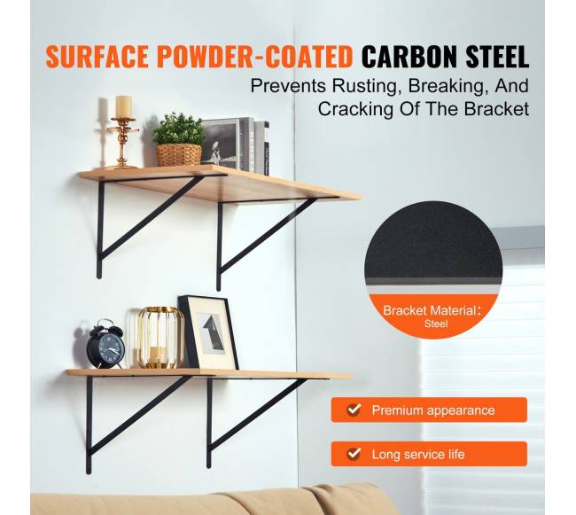 Trikampiai lentynų laikikliai 12 vnt., juodi3