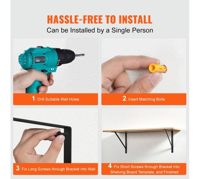 Trikampiai lentynų laikikliai 12 vnt., juodi4