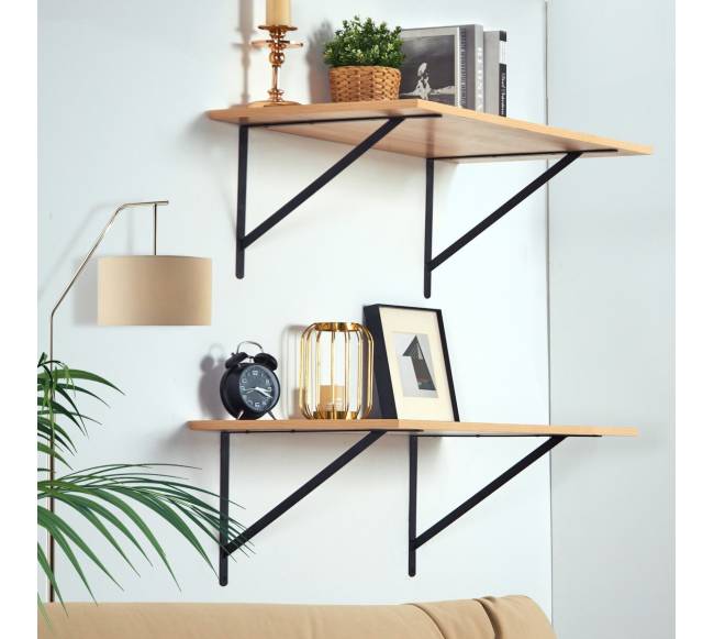 Trikampiai lentynų laikikliai 12 vnt., juodi7