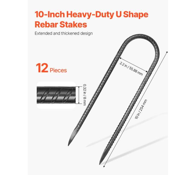 10 colių 12 vnt. U formos plieniniai įkalimai1