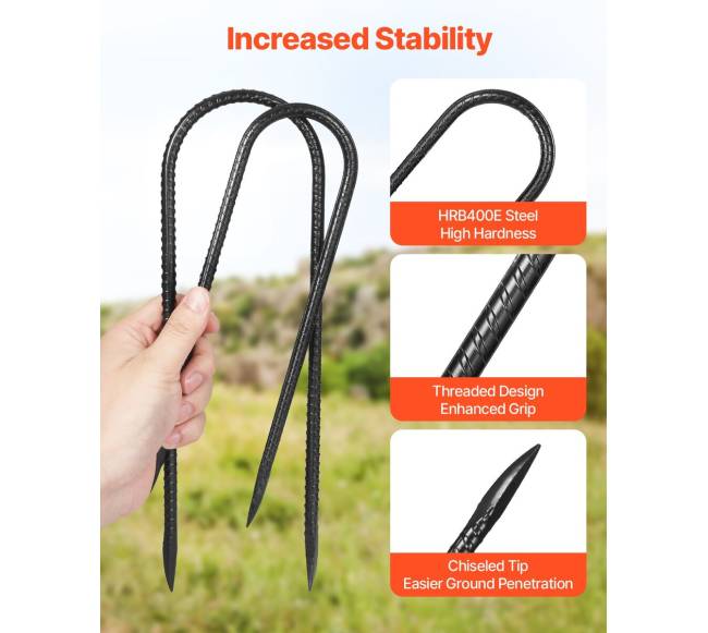 10 colių 12 vnt. U formos plieniniai įkalimai2