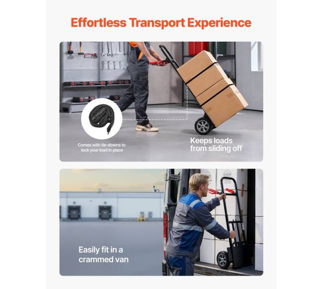 Rankinis vežimėlis su ratukais ir reguliuojama rankena4