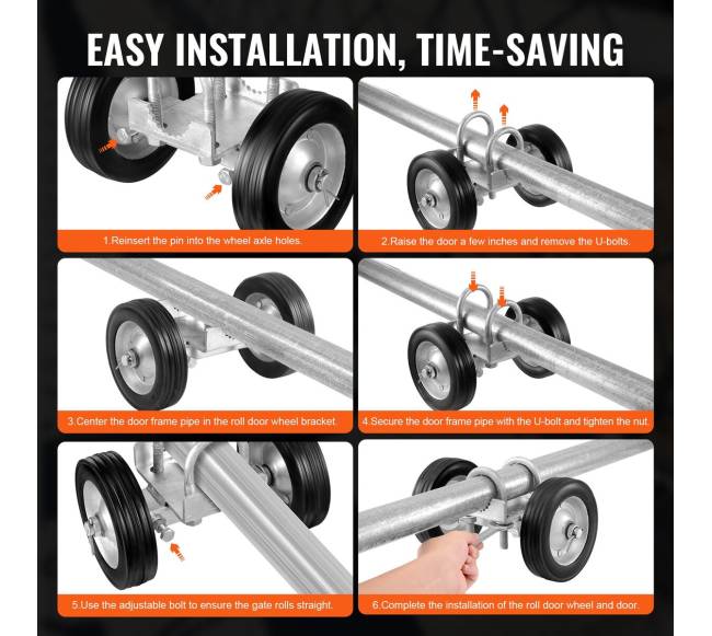 Slankiojančių vartų rinkinys 6" 600 kg5