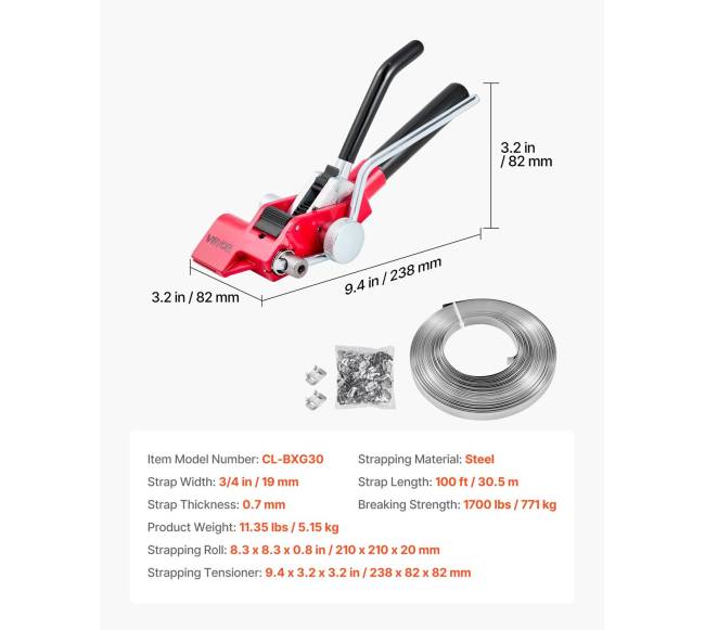 Plieno tvirtinimo ir pakavimo rinkinys6