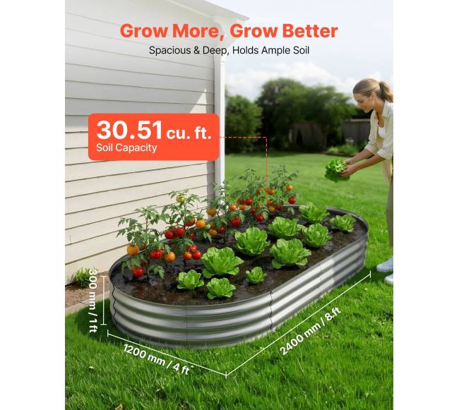 Cinkuota pakelta daržo lova 240 x 120 x 30 cm1