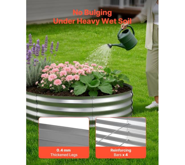 Cinkuota pakelta daržo lova 240 x 120 x 30 cm2