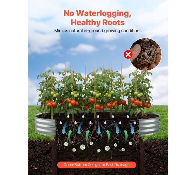 Cinkuota pakelta daržo lova 240 x 120 x 30 cm3