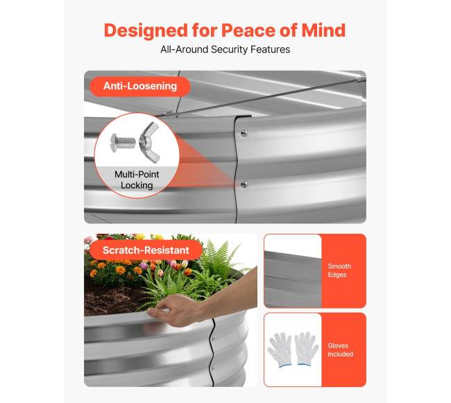 Cinkuota pakelta daržo lova 240 x 120 x 30 cm5