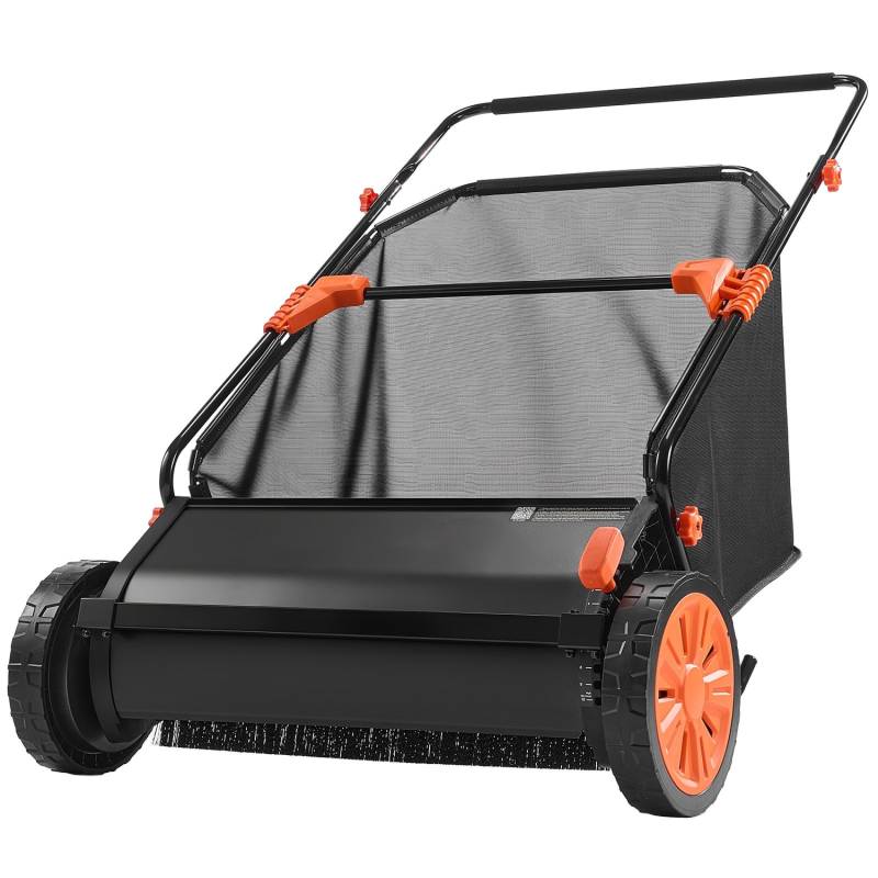 Stumiamas vejos šluotuvas 66 cm su surinkimo krepšiu0