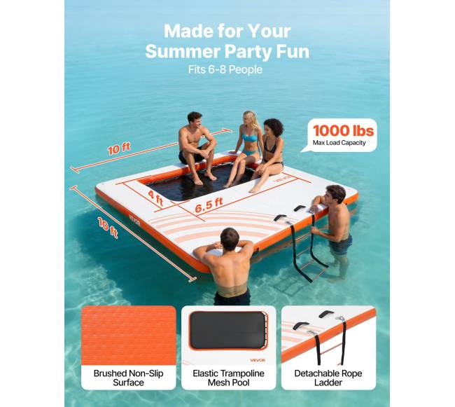 Pripučiamas plūduriuojantis dokas su kopėčiomis1