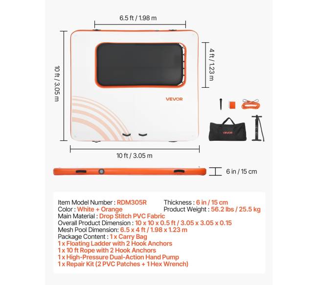 Pripučiamas plūduriuojantis dokas su kopėčiomis6