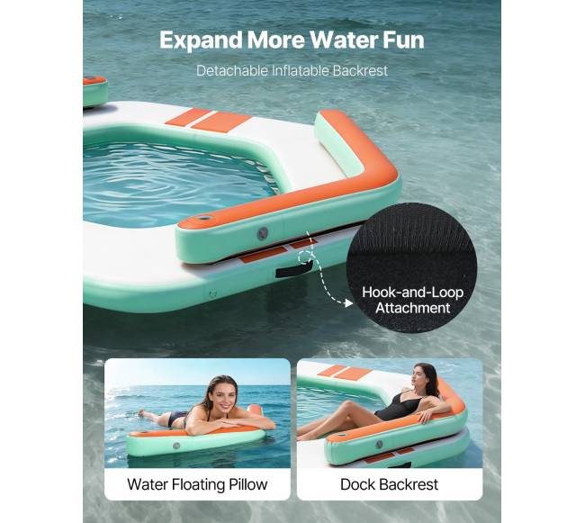 Pripučiama plaukiojanti platforma 2.6 x 2.6 m2