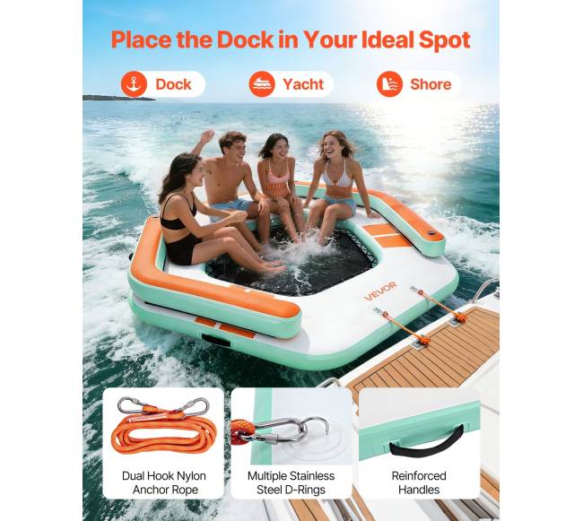 Pripučiama plaukiojanti platforma 2.6 x 2.6 m4