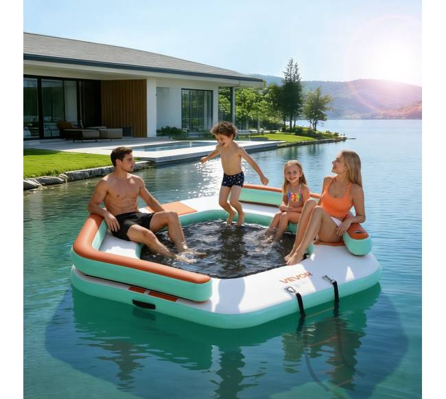 Pripučiama plaukiojanti platforma 2.6 x 2.6 m7