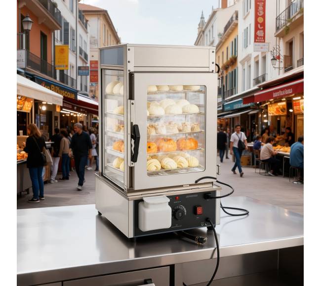 5 aukštų maisto šildymo vitrina su LED7