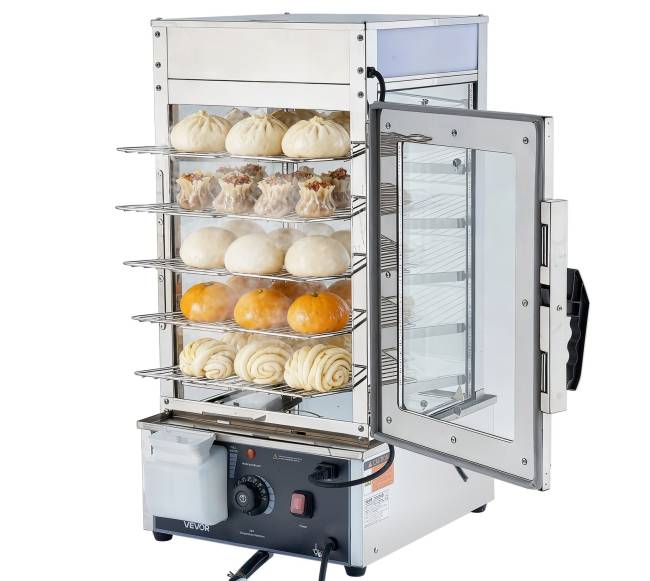 5 aukštų maisto šildymo vitrina su LED9