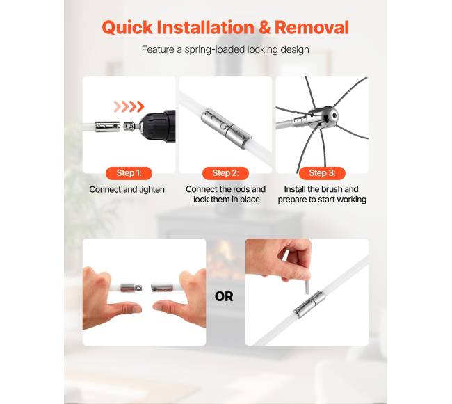 Kaminų valymo rinkinys 7 m su šepetėliais4