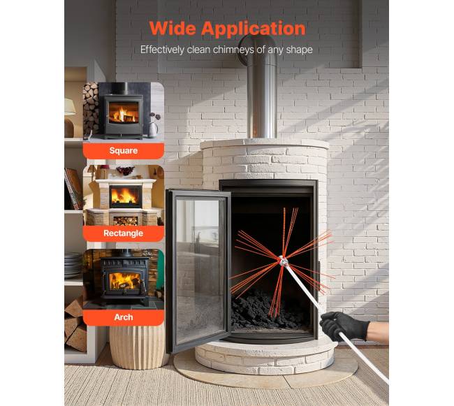 Kaminų valymo rinkinys 7 m su šepetėliais5