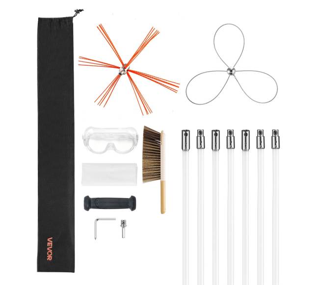 Kaminų valymo rinkinys 7 m su šepetėliais8