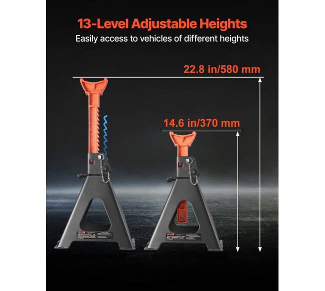 Automobilio kėlikliai, 6 tonų apkrova, 370-580 mm aukštis4