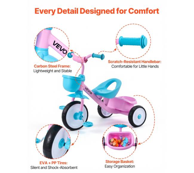 Vaikiškas triratis 2-5 metų vaikams4