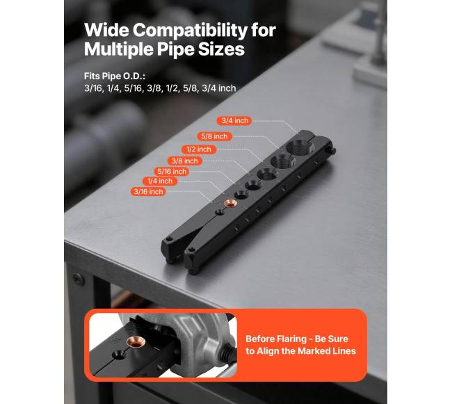 45 ekscentrinis vamzdžių praplatintojas HVAC3