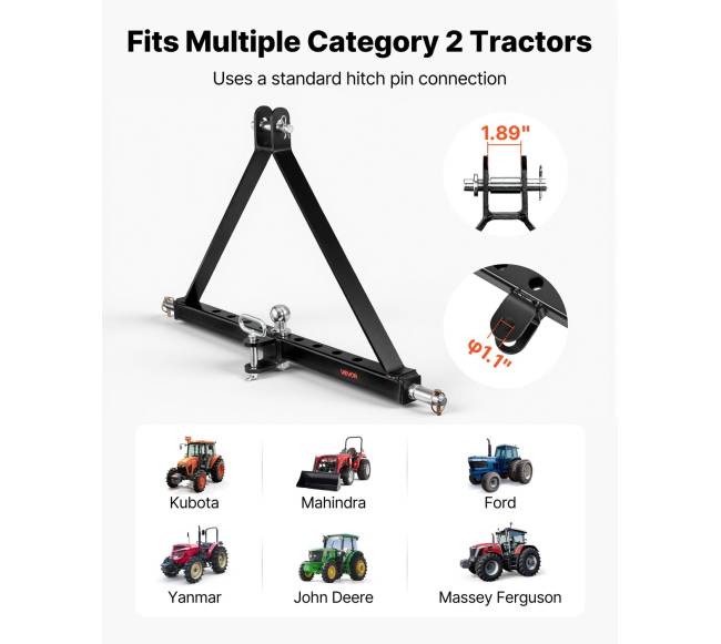 Trijų taškų prikabinimo įtaisas su rutuliu1