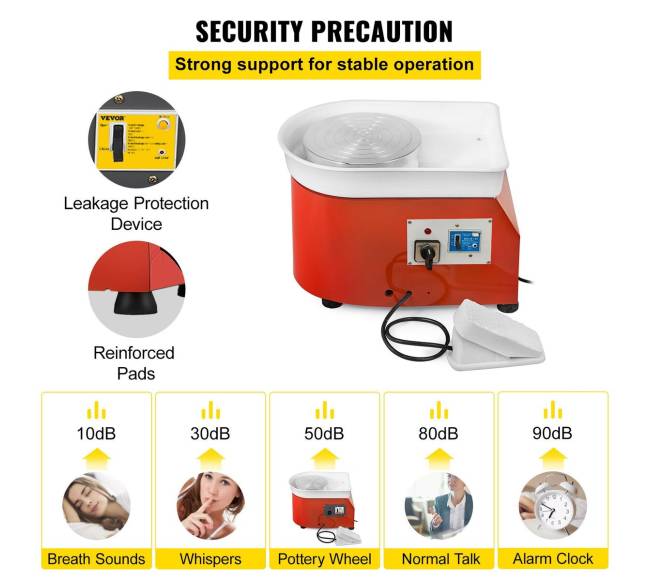Elektrinė keraminė žiedimo mašina 25 cm, 280W4