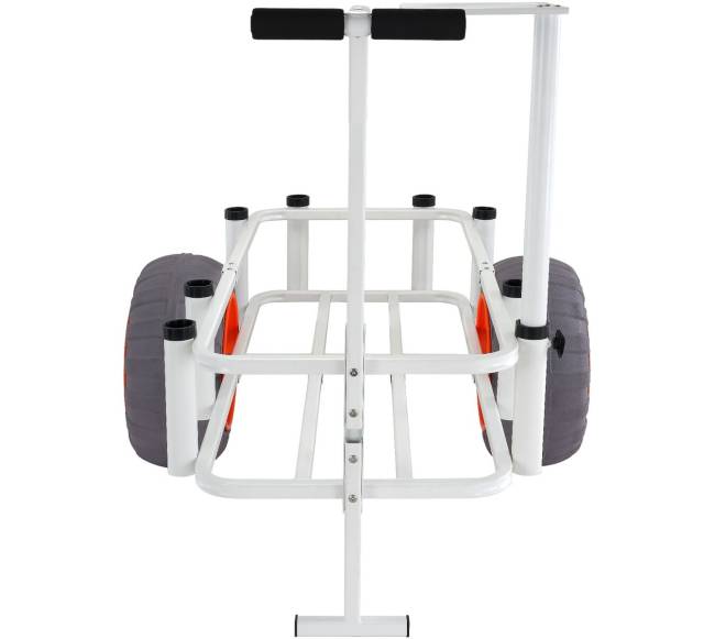 Paplūdimio žvejybos vežimėlis su 8 laikikliais meškerėms8