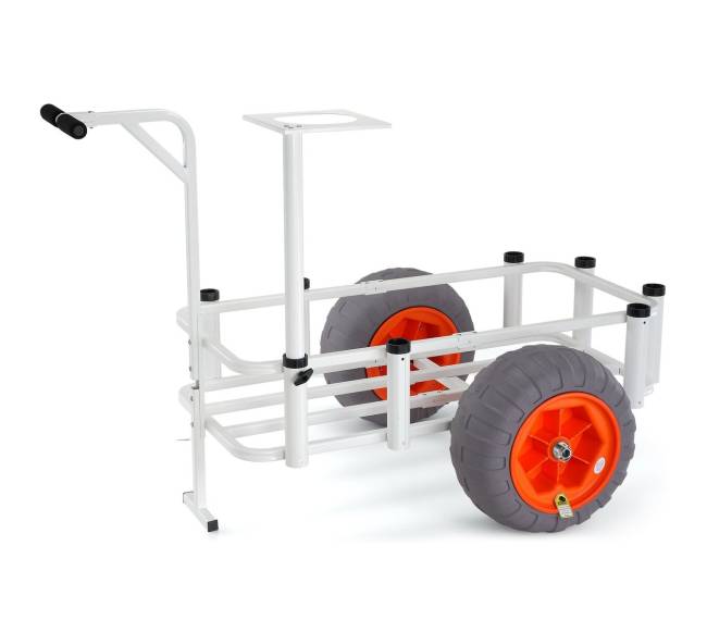 Paplūdimio žvejybos vežimėlis su 8 laikikliais meškerėms9