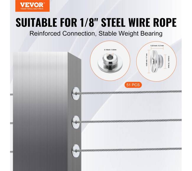 51 dalių kabelių turėklų komplektas 3.2mm1