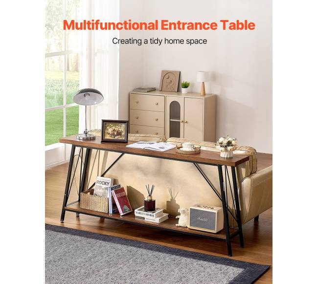 Siauras konsolinis stalas su dviem lentynomis1