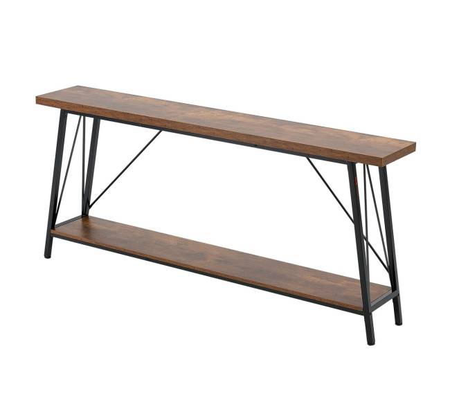 Siauras konsolinis stalas su dviem lentynomis8