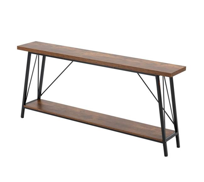 Siauras konsolinis stalas su dviem lentynomis9