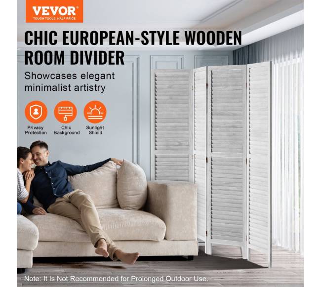 Medinė kambario pertvara, 4 panelių1