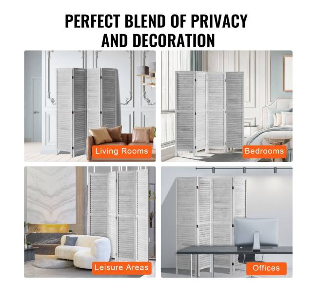 Medinė kambario pertvara, 4 panelių5