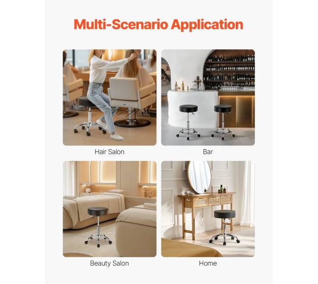 Apvali reguliuojamo aukščio taburetė su ratukais5