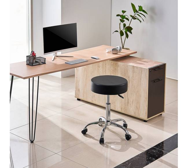 Apvali reguliuojamo aukščio taburetė su ratukais7