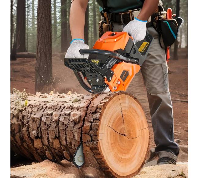 58 cc benzininis grandininis pjūklas medžio pjovimui7