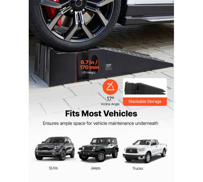 Automobilių rampas 7257 kg, 170 mm pakėlimas1