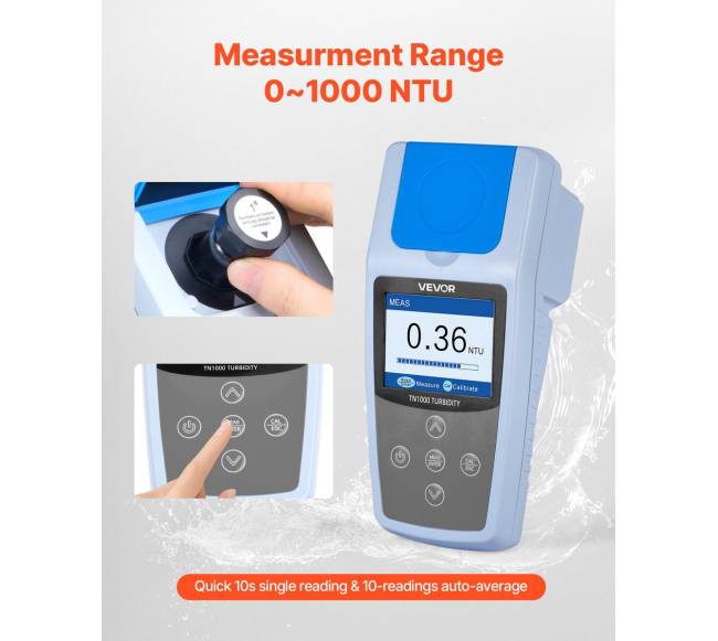 Nešiojamas drumstumo matuoklis su ISO 70272