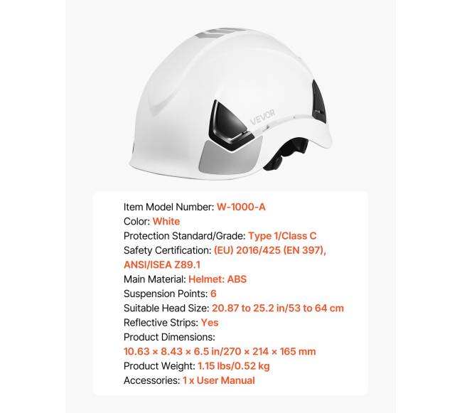 Saugos šalmas su 6 taškų pakaba6