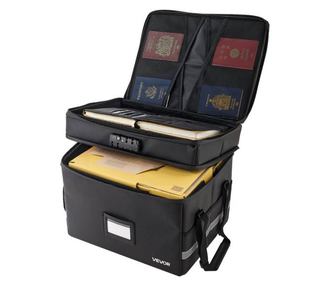 Atspari ugniai dokumentų dėžė su užraktu0