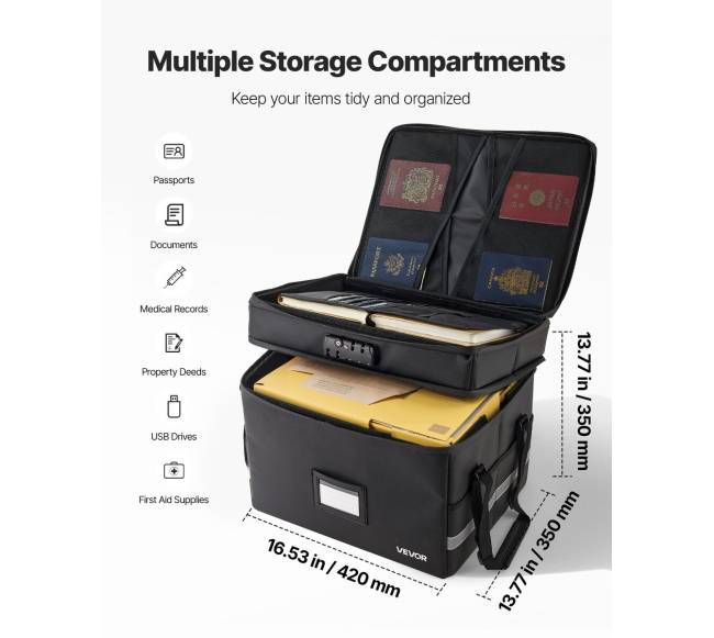 Atspari ugniai dokumentų dėžė su užraktu2