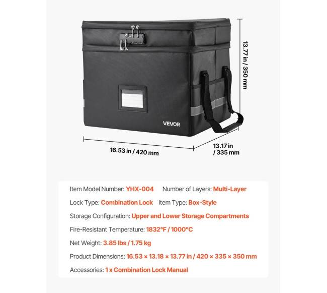 Atspari ugniai dokumentų dėžė su užraktu6