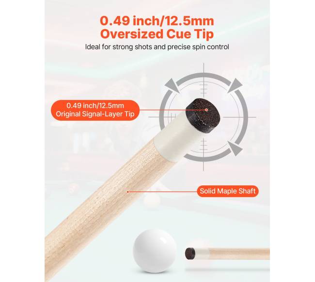 Kanadietiško klevo biliardo lazdos, 4 dalių2