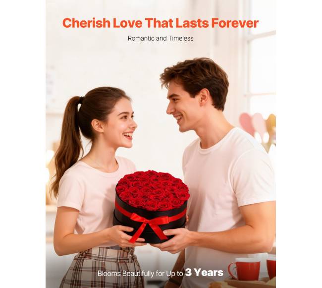 Amžinos rožės dėžutėje, 27 vienetai2