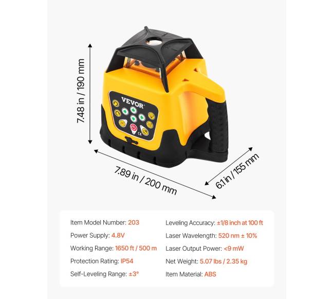 rotacinis lazerinis lygintuvas su trikojais ir matavimo skale6